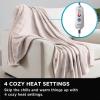 imageBrookstone Heated Throw Blanket  Heat Blankets Electric  Faux Fur Heated Throw Blanket 4 Heat Settings 4Hour Auto Shut Off 100 Polyester 50quotx60quot  Chic PlaidTaupe