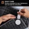 imageBrookstone Luxe Portable Heating Pad  Super Soft Plush 6 Heat Settings Machine Washable EasytoUse Controller 16 x 12 for Pain Relief Period Cramps Warmth CharcoalCharcoal