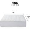 imageBrookstone Matelass Knit Heated Mattress Pad  Queen Size  10 Heat Settings Auto ShutOff Machine Washable Soft Quilted Cover  WhiteWhite
