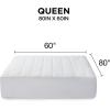 imageBrookstone Matelass Knit Heated Mattress Pad  Queen Size  10 Heat Settings Auto ShutOff Machine Washable Soft Quilted Cover  WhiteWhite