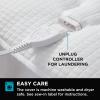 imageBrookstone Matelass Knit Heated Mattress Pad  Queen Size  10 Heat Settings Auto ShutOff Machine Washable Soft Quilted Cover  WhiteWhite