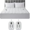 imageBrookstone Matelass Knit Heated Mattress Pad  Queen Size  10 Heat Settings Auto ShutOff Machine Washable Soft Quilted Cover  WhiteWhite