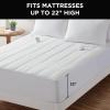 imageBrookstone Matelass Knit Heated Mattress Pad  Queen Size  10 Heat Settings Auto ShutOff Machine Washable Soft Quilted Cover  WhiteWhite