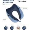 imageBrookstone Memory Foam Neck Travel Pillow Set  Portable Lightweight UShaped Stuffable Travel Neck Pillow for Car Airplane Travels and Sleep Size One Size GreyBlackBlue