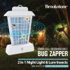 imageBrookstone Owl Bug Zapper  Cordless ampamp Rechargeable 800V Stainless Steel Grid 4 UV LEDs IndoorOutdoor Insect Killer Safe for Children ampamp PetsLantern