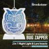 imageBrookstone Owl Bug Zapper  Cordless ampamp Rechargeable 800V Stainless Steel Grid 4 UV LEDs IndoorOutdoor Insect Killer Safe for Children ampamp PetsOwl