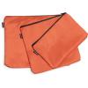 imageBrookstone Travel Storage Pouch  3 Piece Flexible and Expandable Travel Zipper Pouch Set for Toiletry Makeup and Cosmetics Size One Size OrangeOrange
