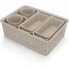 imageBrookstone 10Piece MultiPurpose Organizing Set  Nesting Baskets for Drawers ampamp Vanity Customizable Storage EcoFriendly Versatile for Home Office Bathroom and Kitchen