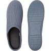 imageBrookstone Classic Comfort Memory Foam Mens Indoor Slippers  Warm ampamp Comfortable Soft Plush Lining NonSlip SoleDusty Blue