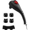 imageBrookstone Dual Head Percussion Massager  Full Body Massage with Vibration Function 2 Intensity Levels 3 Pairs of Interchangeable Massage Nods  Corded AC Power