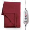 imageBrookstone Heated Throw Blanket  Heat Blankets Electric  Faux Fur Heated Throw Blanket 4 Heat Settings 4Hour Auto Shut Off 100 Polyester 50quotx60quot  Chic PlaidRed