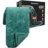 imageBrookstone Heated Throw Blanket  Heat Blankets Electric  Faux Fur Heated Throw Blanket 4 Heat Settings 4Hour Auto Shut Off 100 Polyester 50quotx60quot  Chic PlaidVelvet Green