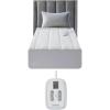 imageBrookstone Matelass Knit Heated Mattress Pad  Queen Size  10 Heat Settings Auto ShutOff Machine Washable Soft Quilted Cover  WhiteWhite