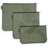 imageBrookstone Travel Storage Pouch  3 Piece Flexible and Expandable Travel Zipper Pouch Set for Toiletry Makeup and Cosmetics Size One Size OrangeOlive