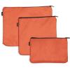 imageBrookstone Travel Storage Pouch  3 Piece Flexible and Expandable Travel Zipper Pouch Set for Toiletry Makeup and Cosmetics Size One Size OrangeOrange