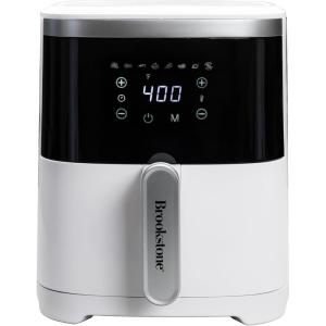 imageBrookstone Air Fryer  45 Qt 1300W Large Capacity Fryer with LED Display 8 Presets Adjustable Temp OilFree Kitchen Appliance for Baking Roasting Frying Healthy Crispy Meals BlackWhite