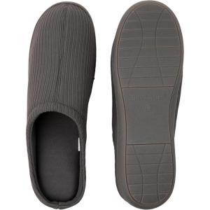 imageBrookstone Classic Comfort Memory Foam Mens Indoor Slippers  Warm ampamp Comfortable Soft Plush Lining NonSlip SoleCharcoal