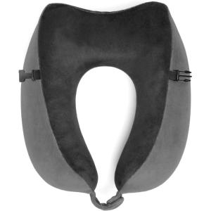 imageBrookstone Memory Foam Neck Travel Pillow Set  Portable Lightweight UShaped Stuffable Travel Neck Pillow for Car Airplane Travels and Sleep Size One Size GreyBlackGreyBlack