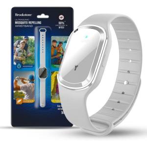 imageBrookstone Ultrasonic Mosquito Repelling Wristband  Rechargeable Waterproof Bug Repellent Bracelet  ChemicalFree NonToxic Adjustable Fit for Outdoor Activities WhiteWhite