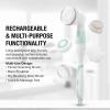 imageBrookstone Multi Face and Body Cleansing Brush Set  4 Interchangeable Brush Heads  Rotating Technology for Deep Cleansing  Waterproof Design  WhiteMintWhiteMint