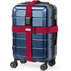 imageBrookstone Luggage Strap  2in1 TSAApproved Cross Luggage Straps for Suitcases with Keyless 3Digit Combination Lock RedRed
