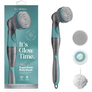 imageBrookstone Multi Face and Body Cleansing Brush Set  4 Interchangeable Brush Heads  Rotating Technology for Deep Cleansing  Waterproof Design  WhiteMintCharcoalTeal