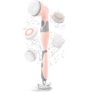 imageBrookstone Multi Face and Body Cleansing Brush Set  4 Interchangeable Brush Heads  Rotating Technology for Deep Cleansing  Waterproof Design  WhiteMintPinkGray