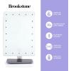 imageBrookstone LightUp Vanity Mirror with Bluetooth Speaker Makeup Organizer Storage Base LED Light Vanity Mirror with Adjustable Brightness