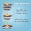 imageBROOKSTONE Slim Collapsible Bucket for Mopping 26 Gallons 10L Home Mop Cleaning or Car Washing Fishing or Camping with Smart Space Saving Design Dark Gray Square
