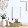 imageBROOKSTONE  2 PIECE SET Wicker Storage Basket with Crafted Wood Handles Organization and Storage Container Decorative Shelf Bin Over the Toilet Paper Reserve Suitable for Any Home Dcor Style