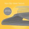 imageBROOKSTONE 50 Pack Velvet Hangers NonSlip 360 Swivel Hook Lightweight ampamp Slim Strong ampamp Durable Space Saving Design Heavy Duty Wont Stain FabricWolf Gray