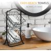imageBROOKSTONE Hand ampamp Face Towel Rack Bathroom Storage Accessory Holder 2 Tier Bath Organizer 2in1 Use Also as a Fruit Basket