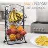 imageBROOKSTONE Hand ampamp Face Towel Rack Bathroom Storage Accessory Holder 2 Tier Bath Organizer 2in1 Use Also as a Fruit Basket