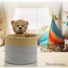 imageBROOKSTONE Small Cotton Rope Storage Basket Woven Bin with Handles Baby Nursery Organizer Perfectly Sized at 875 X 7 Use in Living RoomBedroom Suitable for Any Dcor Style