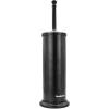 imageBROOKSTONE Toilet Brush and Holder Set for Bathroom with Splash Guard for Deep Cleaning Compact and Space Saving Stylish Toilet Bowl Cleaners ChromeBlack