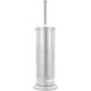 imageBROOKSTONE Toilet Brush and Holder Set for Bathroom with Splash Guard for Deep Cleaning Compact and Space Saving Stylish Toilet Bowl Cleaners ChromeChrome