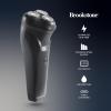 imageBrookstone  3Head Flex Rotary Shaver Precise Shaving with Pivoting Heads ampamp Rechargeable Battery for a Smooth Finish Black