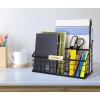 imageBrookstone BKH8002 Desk Organizer Sectional Office Pen Caddy Stockholm Desktop Collection Black Finish Steel Pencil Holder