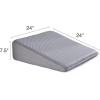 imageBrookstone Cooling Comfort Bed Wedge Pillow  Supportive Memory Foam MultiPosition Incline for Headboard ampamp Leg Elevation Cooling Touch Fiber Machine Washable Cover 24 x 24 x 75  Gray