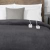 imageBrookstone Electric Heated Plush Blanket w 10 Heat Settings  Adjustable Timer 12Hour Auto Shut Off  Machine Washable ampamp Dryer Safe  Polyester Velvet Blanket Twin Size 62in x 84in  Charcoal