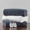 imageBrookstone Electric Heated Plush Blanket w 10 Heat Settings  Adjustable Timer 12Hour Auto Shut Off  Machine Washable ampamp Dryer Safe  Polyester Velvet Blanket Twin Size 62in x 84in  Charcoal