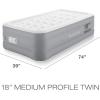 imageBrookstone Innovations Perfect Air Bed with Builtin Switch Automatically Inflates ampamp Deflates  Includes Fitted Sheet and Carrying Case  Twin Size Mattress  18quot Height