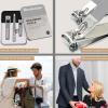 imageBrookstone Nail Clippers Set  Premium Stainless Steel Nail Clipper and Nail Cutter with Rubberized NonSlip Grip Includes Case and Tweezer Two Nail Clippers for Precision Grooming GreyGrey