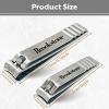 imageBrookstone Nail Clippers Set  Premium Stainless Steel Nail Clipper and Nail Cutter with Rubberized NonSlip Grip Includes Case and Tweezer Two Nail Clippers for Precision Grooming GreySilver 2