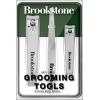imageBrookstone Nail Clippers Set  Premium Stainless Steel Nail Clipper and Nail Cutter with Rubberized NonSlip Grip Includes Case and Tweezer Two Nail Clippers for Precision Grooming GreySilver
