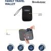 imageBrookstone Passport Holder  Durable Family Travel Document Wallet Organizer Essentials with RFIDBlocking and Wristlet Strap BlackBlack