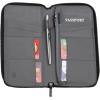 imageBrookstone Passport Holder  Durable Family Travel Document Wallet Organizer Essentials with RFIDBlocking and Wristlet Strap BlackBlack