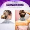 imageBrookstone Thera Spa Neck Heating Pad ampamp Cooling Wrap With Straps  Microwave Heating Pad for Shoulders ampamp Back Pain Relief  Body Warming Wrap  Lavender Infused Glacier Gray