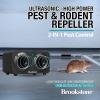 imageBrookstone Ultrasonic HighFrequency Repeller  Dual Speaker Sound Technology  6450 sq ft Coverage  NonChemical EcoFriendly Deterrent  5 Frequency Modes  Indoor ampamp Outdoor Use