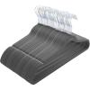 imageBROOKSTONE 50 Pack Velvet Hangers NonSlip 360 Swivel Hook Lightweight ampamp Slim Strong ampamp Durable Space Saving Design Heavy Duty Wont Stain FabricWolf Gray